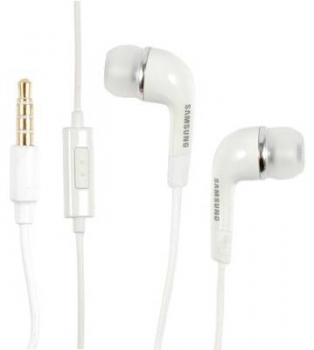 Samsung EHS64AVFWE originální stereo headset s tlačítkem a konektorem Jack 3,5mm bílá (white)