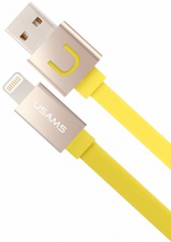 USAMS UC Brilliant plochý USB kabel s Apple Lightning konektorem yellow