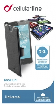 CellularLine Book Uni 3XL univerzální flipové pouzdro pro mobilní telefon, mobil, smartphone