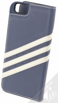 Adidas Booklet Case Suede flipové pouzdro pro Apple iPhone 6, iPhone 6S (BA5667) modro bílá (blue white) zezadu