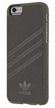 Adidas Hard Case Suede Moulded ochranný kryt pro Apple iPhone 6, iPhone 6S (S46486) šedá (grey) zboku