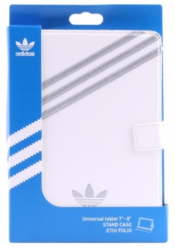 Adidas Stand Case univerzální flipové pouzdro pro tablet 7 až 8 palců white silver