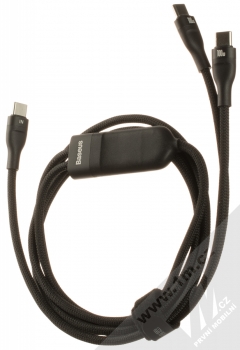 Baseus Flash Cable 2in1 opletený USB Type-C kabel délky 150cm 100W (CASS060001) černá (black) komplet
