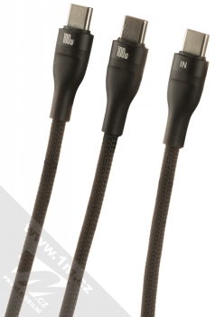 Baseus Flash Cable 2in1 opletený USB Type-C kabel délky 150cm 100W (CASS060001) černá (black)
