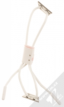 Baseus Lockable Rope Strap sportovní provázkový řemínek pro Apple Watch 42mm, Watch 44mm, Watch 45mm (LBAPWA4-B24) bílá růžová (white pink) na délku