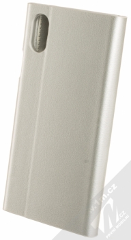 Beeyo Book Grande flipové pouzdro pro Apple iPhone X stříbrná (silver) zezadu