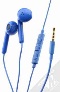 Blue Star Apple Headset sluchátka s mikrofonem a ovladačem modrá (blue)