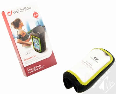 CellularLine Armband Flex velikost S-M sportovní pouzdro na paži pro telefony do 5,2 palců černá (black) balení