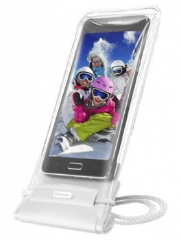 CellularLine Snow Bag zimní ochranné pouzdro pro mobilní telefon, mobil, smartphone bílá (white)