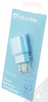 CellularLine Style&Color USB Charger nabíječka do sítě s USB výstupem 1A modrá (blue) krabička