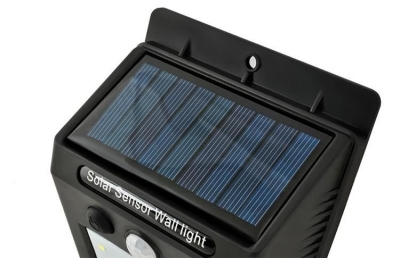 1Mcz DS-GL08 Solární nástěnná lampa se senzorem pohybu a světla 20x LED černá (black)