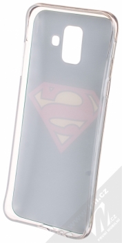DC Comics Superman 002 TPU ochranný silikonový kryt s motivem pro Samsung Galaxy A6 (2018) černá (black) zepředu