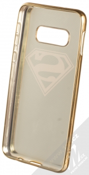 DC Comics Superman 004 TPU pokovený ochranný kryt pro Samsung Galaxy S10e černá zlatá (black gold) zepředu