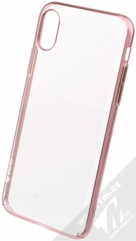 Devia Glimmer Updated pokovený ochranný kryt pro Apple iPhone X růžově zlatá (rose gold)
