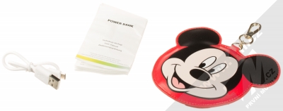 Disney Mickey Mouse Pendant Power Bank záložní zdroj 2200mAh jako přívěšek s motivem červená (red) balení
