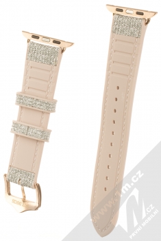 Dux Ducis Sparkle Watch Band silikonový třpytivý řemínek pro Apple Watch 42mm, Watch 44mm, Watch 45mm stříbrná (silver) zezadu