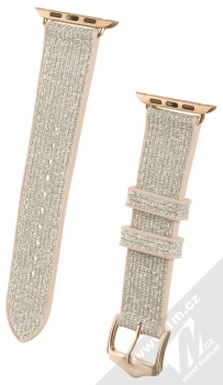 Dux Ducis Sparkle Watch Band silikonový třpytivý řemínek pro Apple Watch 42mm, Watch 44mm, Watch 45mm stříbrná (silver)