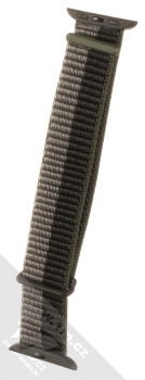 Dux Ducis Sport Watch Band textilní řemínek pro Apple Watch 38mm, Watch 40mm, Watch 41mm černá šedá (tornado gray) v přímce
