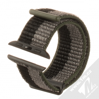 Dux Ducis Sport Watch Band textilní řemínek pro Apple Watch 38mm, Watch 40mm, Watch 41mm černá šedá (tornado gray)