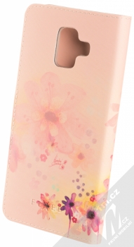 Fixed Fit Dušinka Jasmínka flipové pouzdro s motivem pro Samsung Galaxy A6 (2018) světle růžová (light pink) zezadu