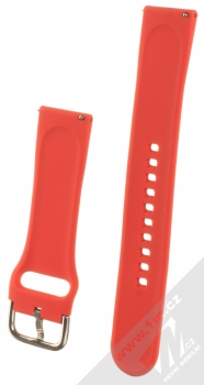 Fixed Silicone Strap Color Silikonový sportovní řemínek s univerzální osičkou 22mm červená (red) zezadu