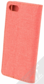 Forcell Canvas Book flipové pouzdro pro Apple iPhone 7, iPhone 8 světle růžová hnědá (red camel) zezadu