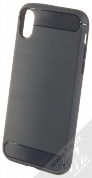 Forcell Carbon ochranný kryt pro Apple iPhone XR šedomodrá (graphite)