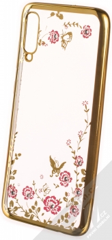 Forcell Diamond Flower TPU ochranný kryt pro Samsung Galaxy A70 zlatá (gold)