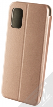 Forcell Elegance Book flipové pouzdro pro Samsung Galaxy A71 růžově zlatá (rose gold) zezadu