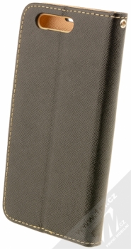 Forcell Fancy Book flipové pouzdro pro Huawei P10 černá zlatá (black gold) zezadu