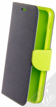 Forcell Fancy Book flipové pouzdro pro Samsung Galaxy A6 Plus (2018) modrá limetkově zelená (blue lime)