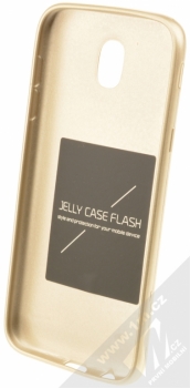 Forcell Jelly Matt Case TPU ochranný silikonový kryt pro Samsung Galaxy J5 (2017) zlatá (gold) zepředu