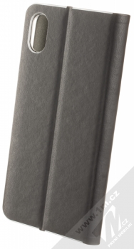 Forcell Luna Silver flipové pouzdro pro Apple iPhone XR černá (black) zezadu