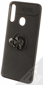 Forcell Ring ochranný kryt s držákem na prst pro Samsung Galaxy A20s černá (black) otevřené