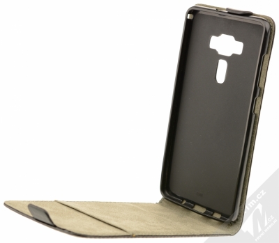 ForCell Slim Flip Flexi otevírací pouzdro pro Asus ZenFone 3 Deluxe (ZS570KL) černá (black) otevřené