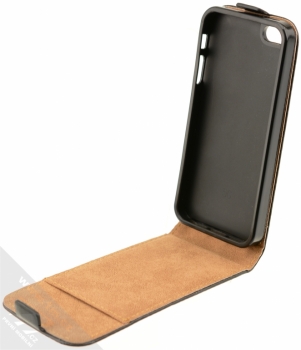 ForCell Slim Flip Flexi otevírací pouzdro pro Apple iPhone 5, iPhone 5S černá (black) otevřené