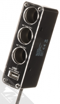 Forever CSS-03 Car Socket Splitter with USB nabíječka do auta s 3x CL a 1x USB výstupy černá (black) výstupy