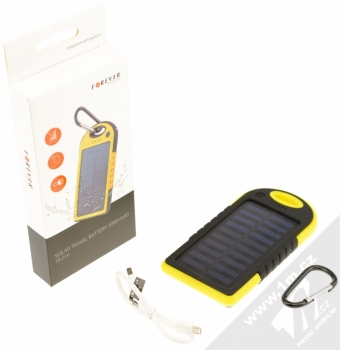 Forever TB-016 Solar Travel Battery PowerBank záložní zdroj 5000mAh žlutá (yellow) balení