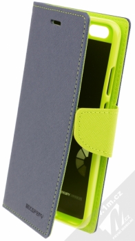 Goospery Fancy Diary flipové pouzdro pro Huawei P10 Plus modro limetkově zelená (blue / lime)