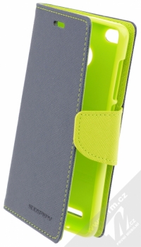 Goospery Fancy Diary flipové pouzdro pro Xiaomi Redmi 3 Pro, Redmi 3S Prime modro limetkově zelená (blue / lime)