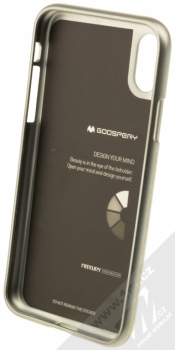 Goospery i-Jelly Case TPU ochranný kryt pro Apple iPhone X šedá (metal grey) zepředu