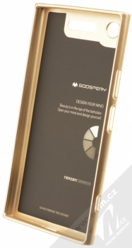 Goospery i-Jelly Case TPU ochranný kryt pro Sony Xperia XZ1 zlatá (metal gold) zepředu