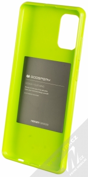 Goospery Jelly Case TPU ochranný kryt pro Samsung Galaxy A71 limetkově zelená (lime green) zepředu