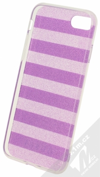 Guess 3D Effect Stripes Tribal Soft Case ochranný kryt pro Apple iPhone 7 (GUHCP7STGPU) fialová (purple) zepředu