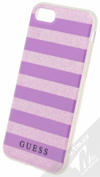 Guess 3D Effect Stripes Tribal Soft Case ochranný kryt pro Apple iPhone 7 (GUHCP7STGPU) fialová (purple)