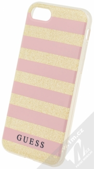 Guess 3D Effect Stripes Tribal Soft Case ochranný kryt pro Apple iPhone 7 (GUHCP7STGPI) růžová (pink)