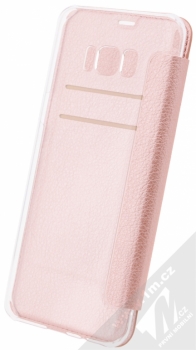 Guess IriDescent Booktype Case flipové pouzdro pro Samsung Galaxy S8 Plus (GUFLBKS8LIGLTRG) růžově zlatá (rose gold) zezadu