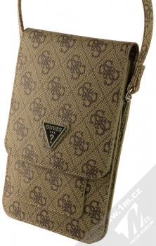 Guess Triangle 4G Wallet Universal univerzální pouzdro kabelka s kapsičkami (GUWBP4TMBR) hnědá (brown)