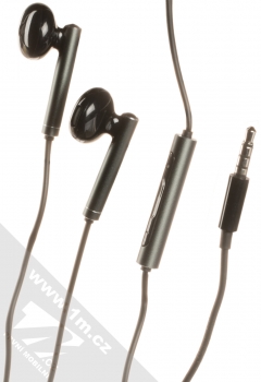 Huawei AM116 Earphones Metal Version originální stereo sluchátka s ovladačem a konektorem Jack 3,5mm černá (black)