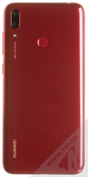 Huawei Y7 (2019) červená (coral red) zezadu